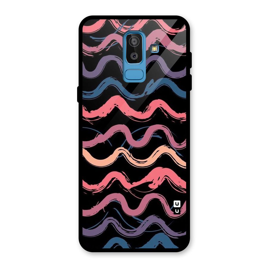 Ribbon Art Glass Back Case for Galaxy J8