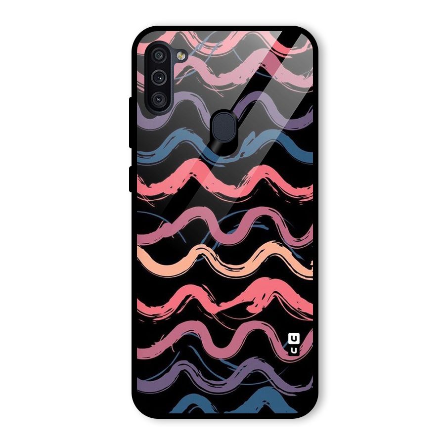 Ribbon Art Glass Back Case for Galaxy M11