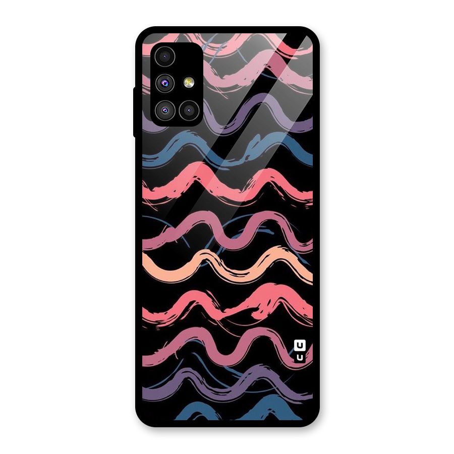 Ribbon Art Glass Back Case for Galaxy M51