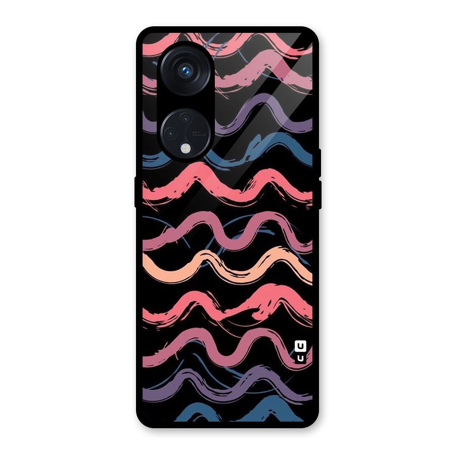Ribbon Art Glass Back Case for Reno8 T 5G