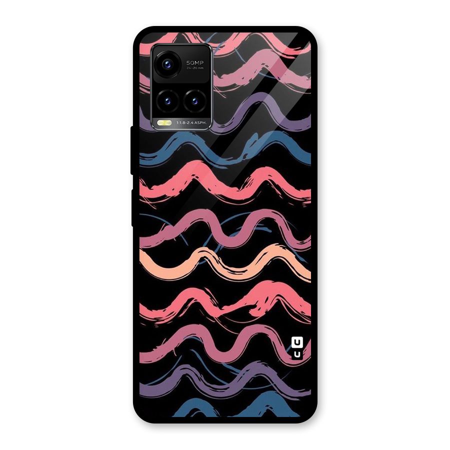 Ribbon Art Glass Back Case for Vivo Y21T