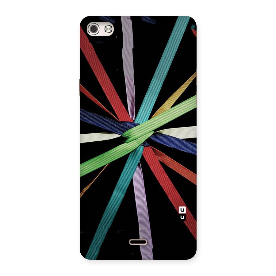 Ribbon Design Back Case for Micromax Canvas Silver 5