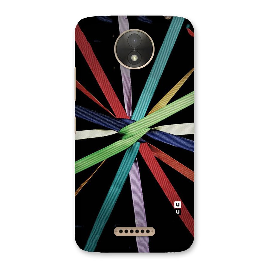Ribbon Design Back Case for Moto C Plus