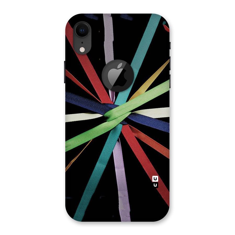 Ribbon Design Back Case for iPhone XR Logo Cut