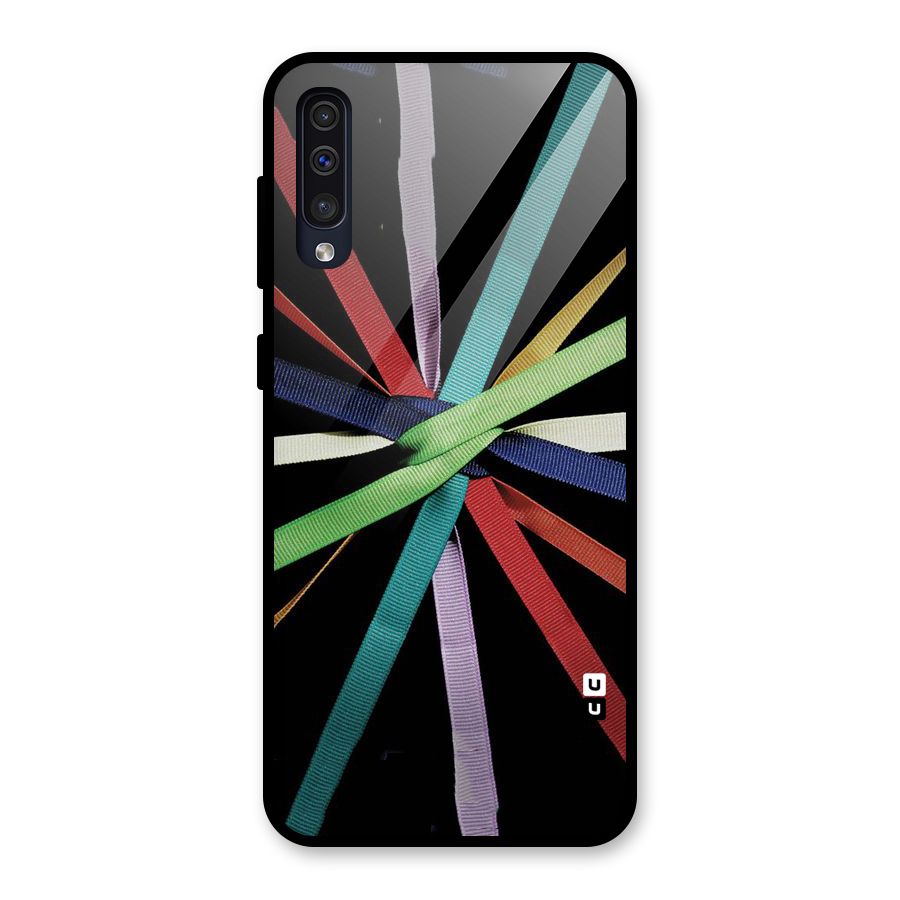 Ribbon Design Glass Back Case for Galaxy A50