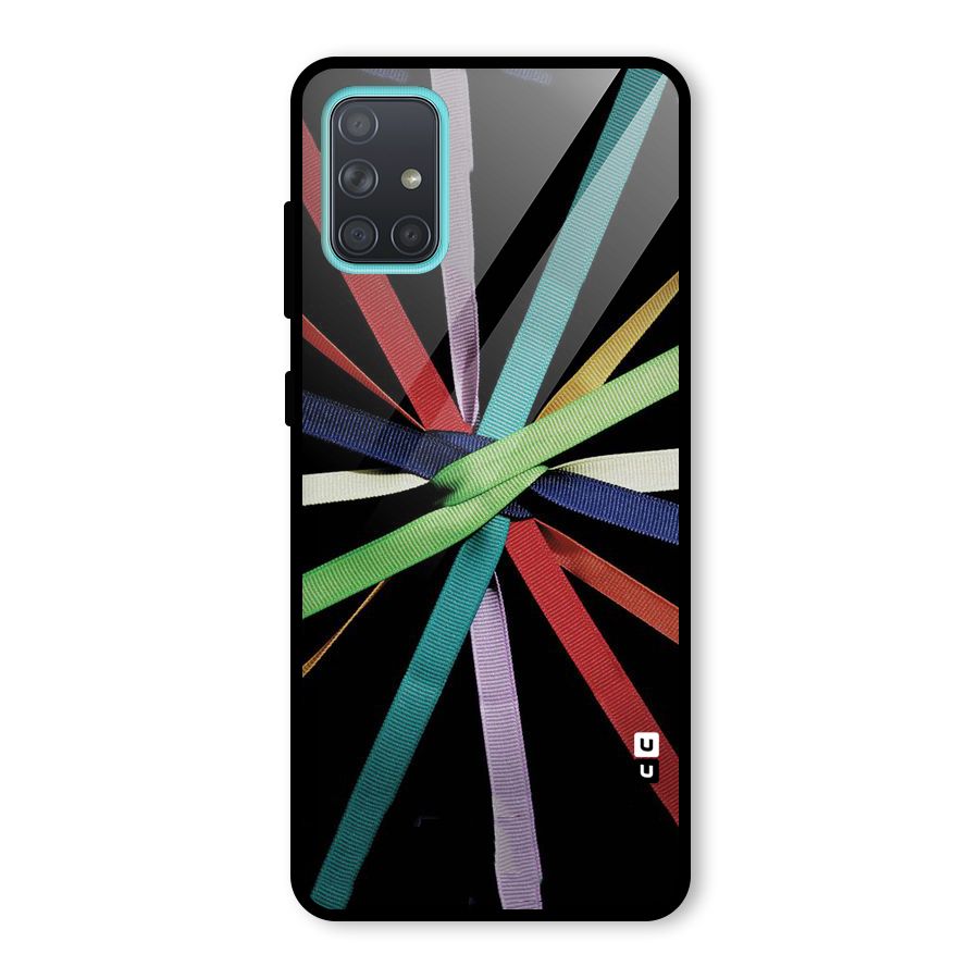 Ribbon Design Glass Back Case for Galaxy A71
