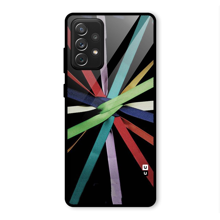 Ribbon Design Glass Back Case for Galaxy A72