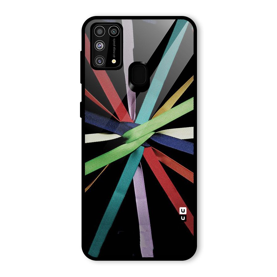 Ribbon Design Glass Back Case for Galaxy F41
