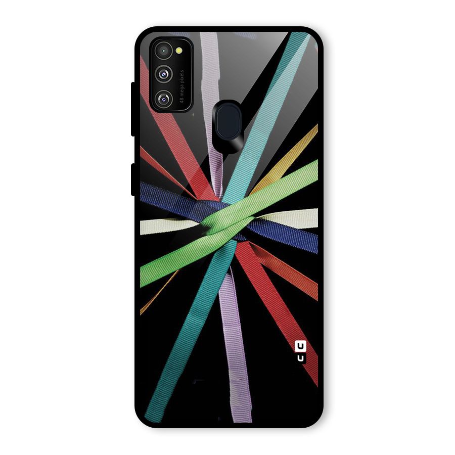 Ribbon Design Glass Back Case for Galaxy M30s