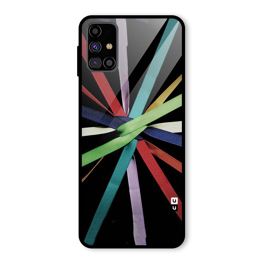 Ribbon Design Glass Back Case for Galaxy M31s