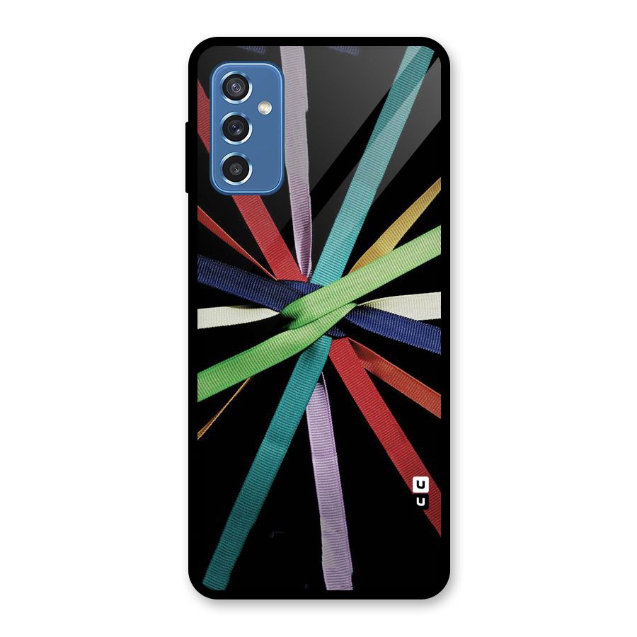 Ribbon Design Glass Back Case for Galaxy M52 5G