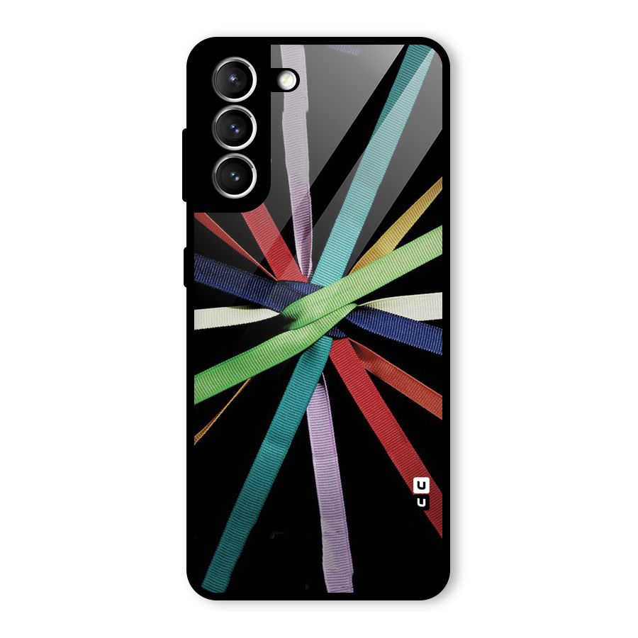 Ribbon Design Glass Back Case for Galaxy S21 5G