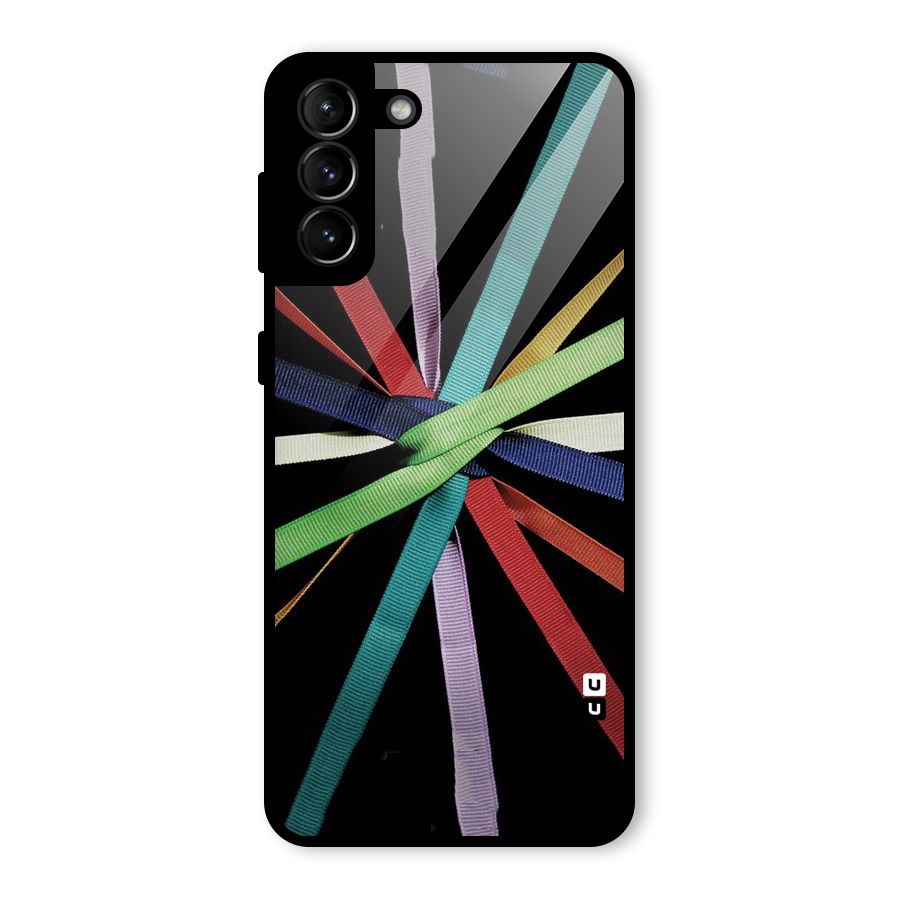 Ribbon Design Glass Back Case for Galaxy S21 Plus