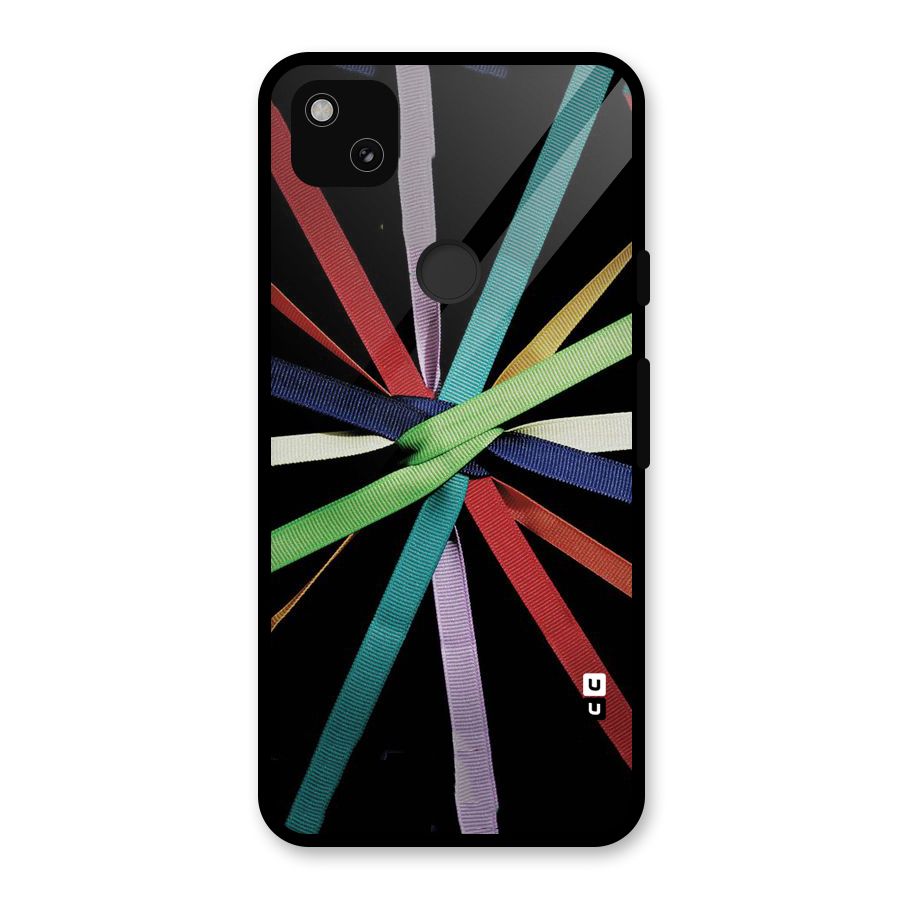 Ribbon Design Glass Back Case for Google Pixel 4a
