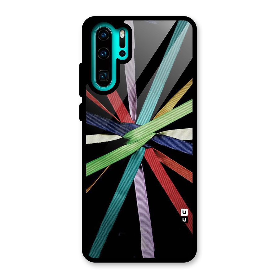 Ribbon Design Glass Back Case for Huawei P30 Pro