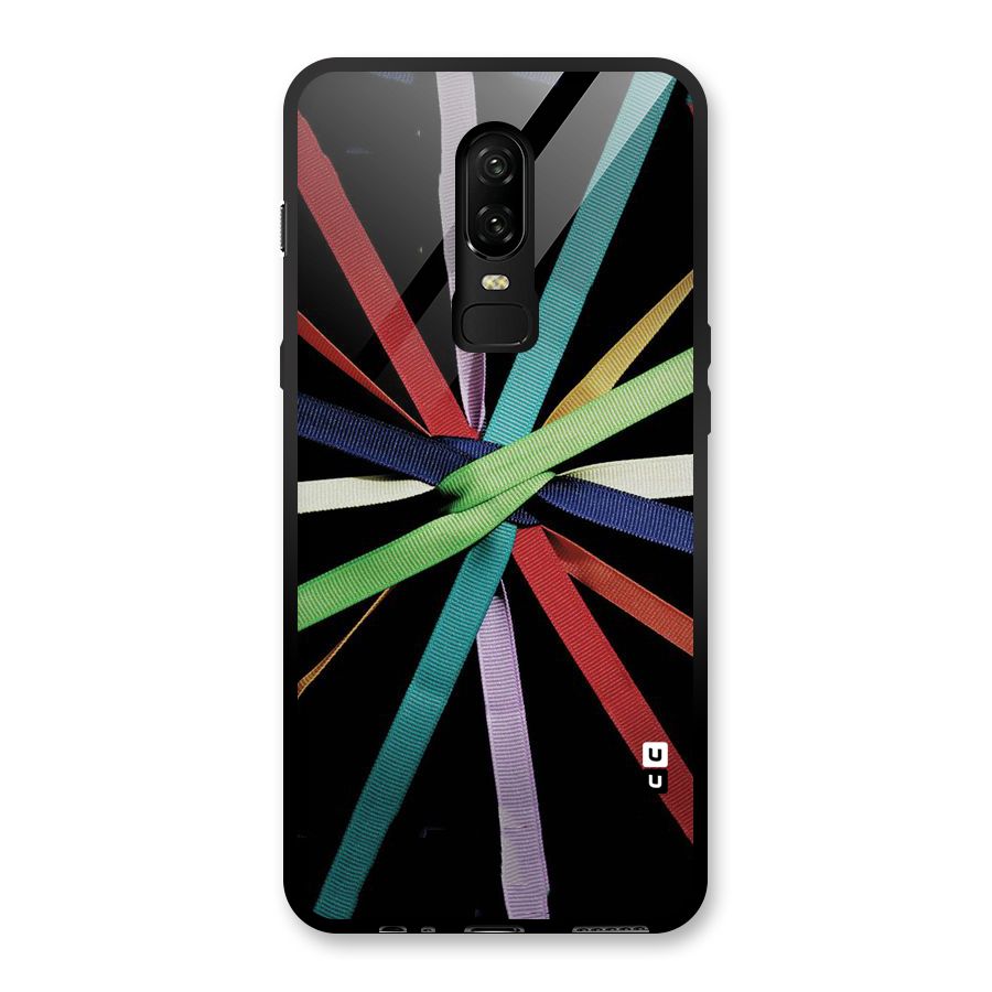 Ribbon Design Glass Back Case for OnePlus 6