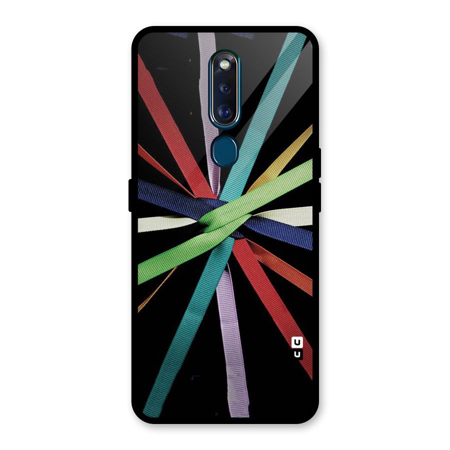 Ribbon Design Glass Back Case for Oppo F11 Pro