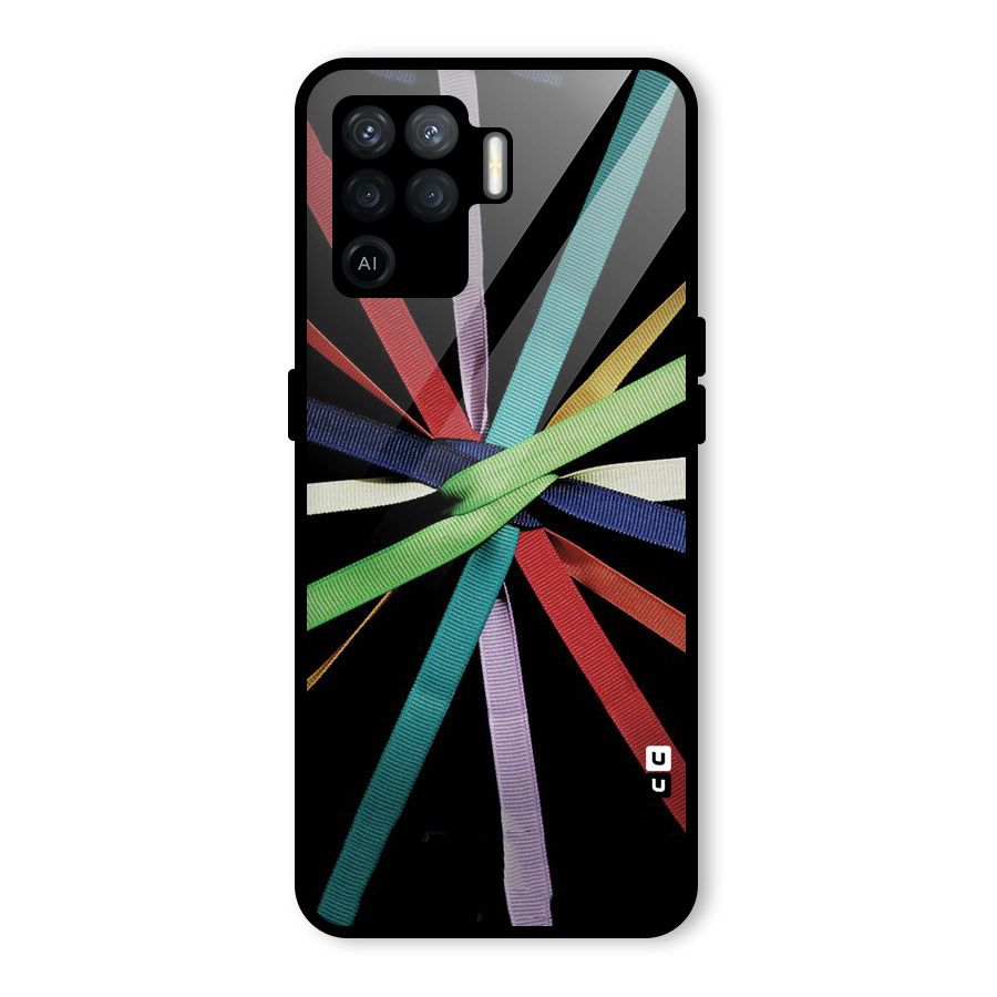Ribbon Design Glass Back Case for Oppo F19 Pro