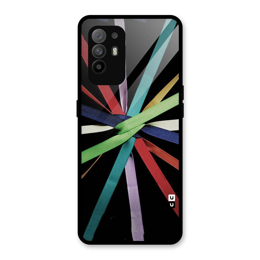 Ribbon Design Glass Back Case for Oppo F19 Pro Plus 5G