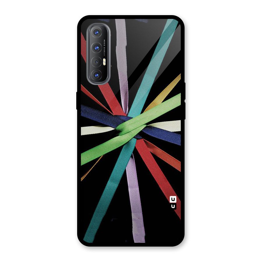 Ribbon Design Glass Back Case for Oppo Reno3 Pro