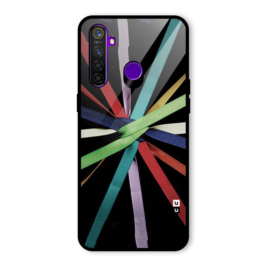 Ribbon Design Glass Back Case for Realme 5 Pro