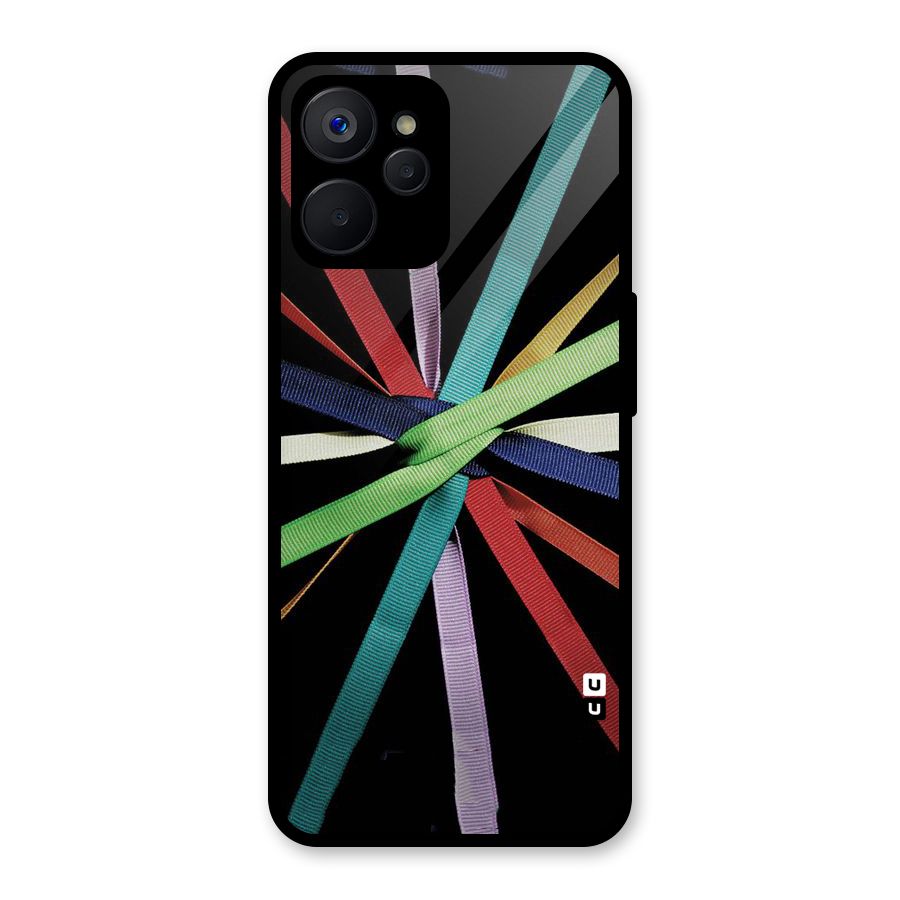 Ribbon Design Glass Back Case for Realme 9i 5G