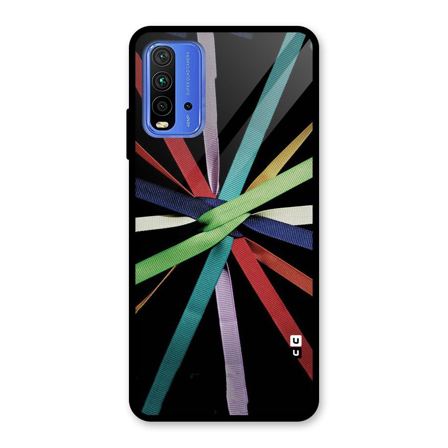 Ribbon Design Glass Back Case for Redmi 9 Power
