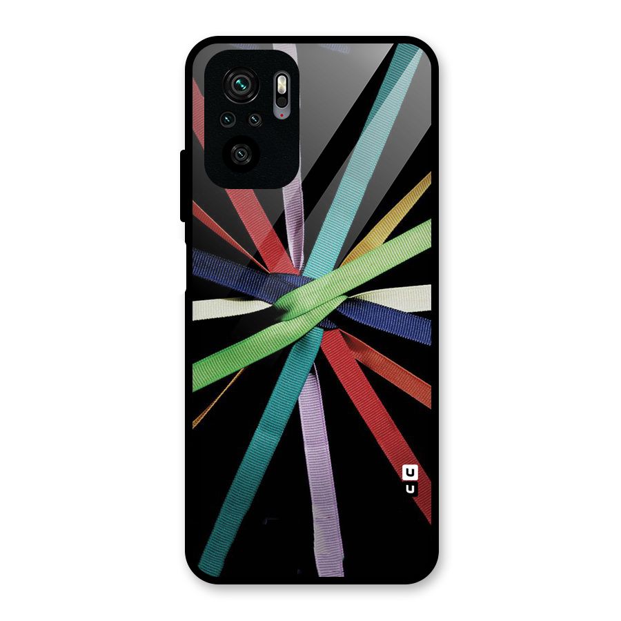 Ribbon Design Glass Back Case for Redmi Note 10S