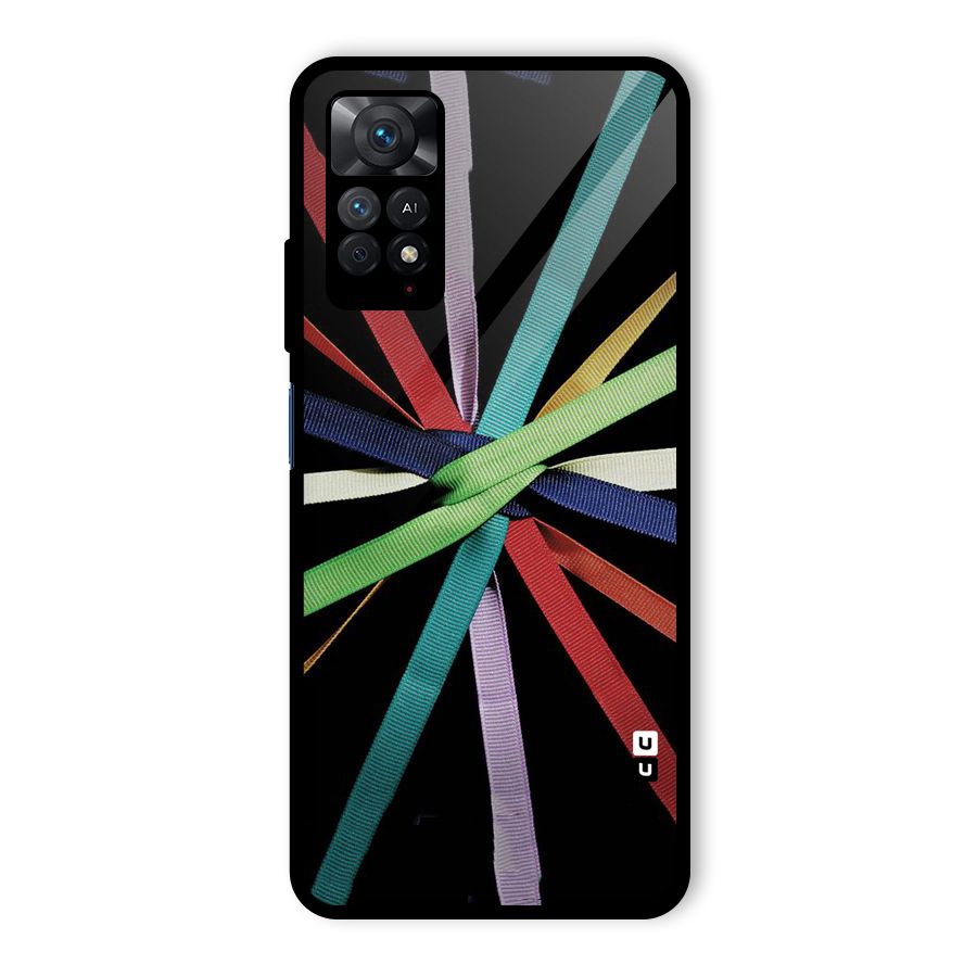 Ribbon Design Glass Back Case for Redmi Note 11 Pro