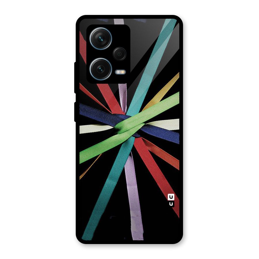 Ribbon Design Glass Back Case for Redmi Note 12 Pro Plus 5G