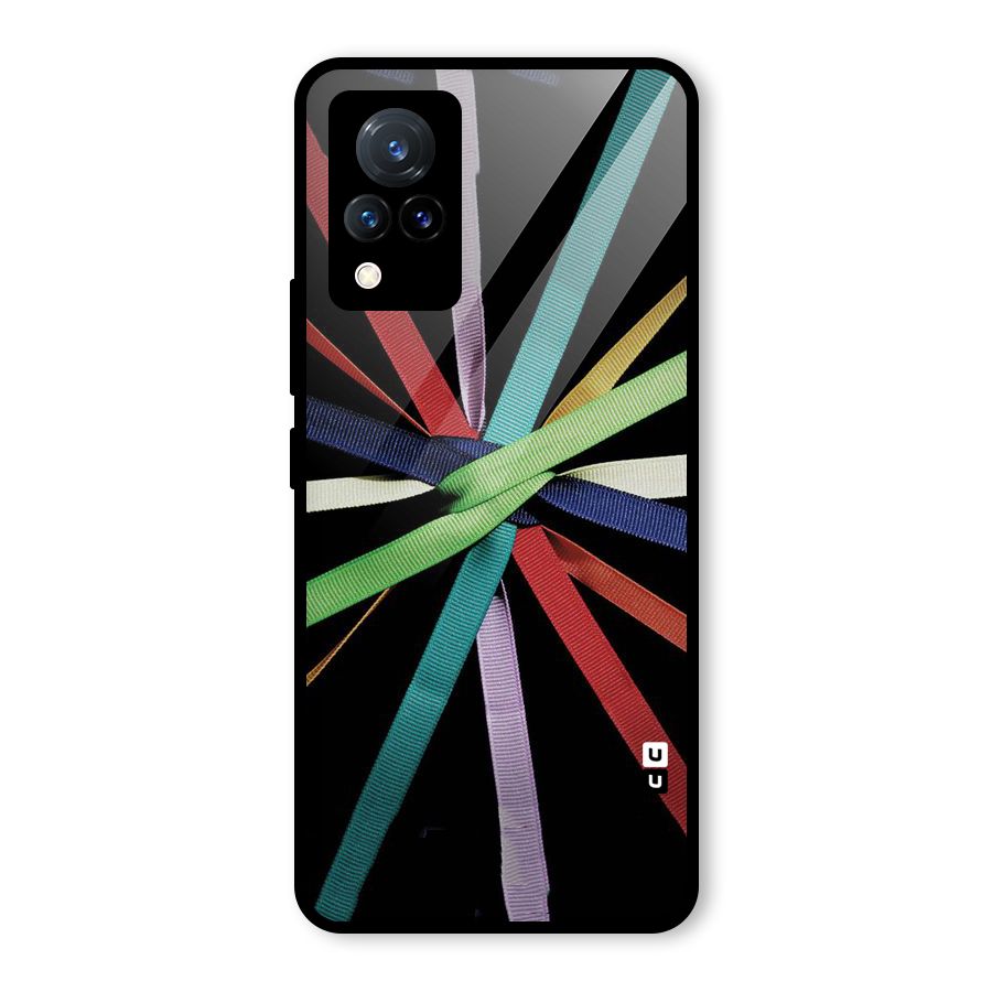 Ribbon Design Glass Back Case for Vivo V21 5G