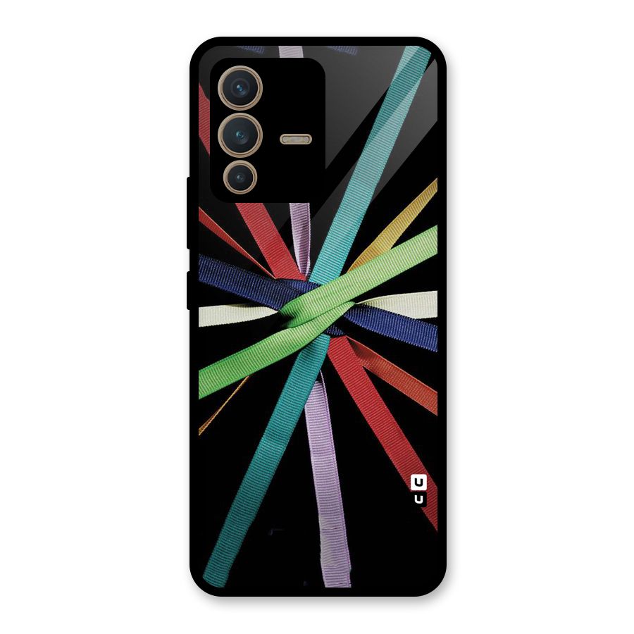 Ribbon Design Glass Back Case for Vivo V23 5G