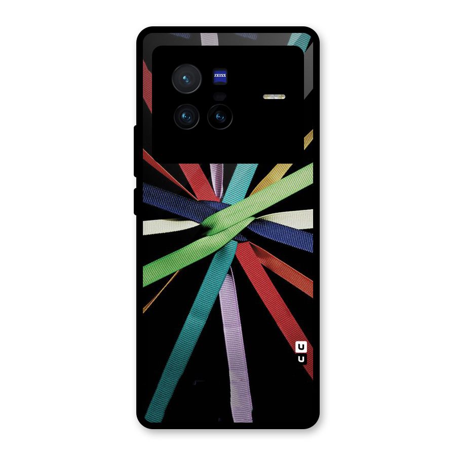 Ribbon Design Glass Back Case for Vivo X80
