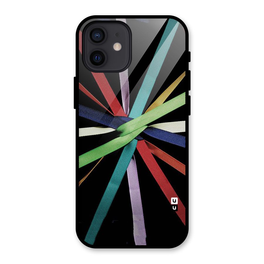Ribbon Design Glass Back Case for iPhone 12