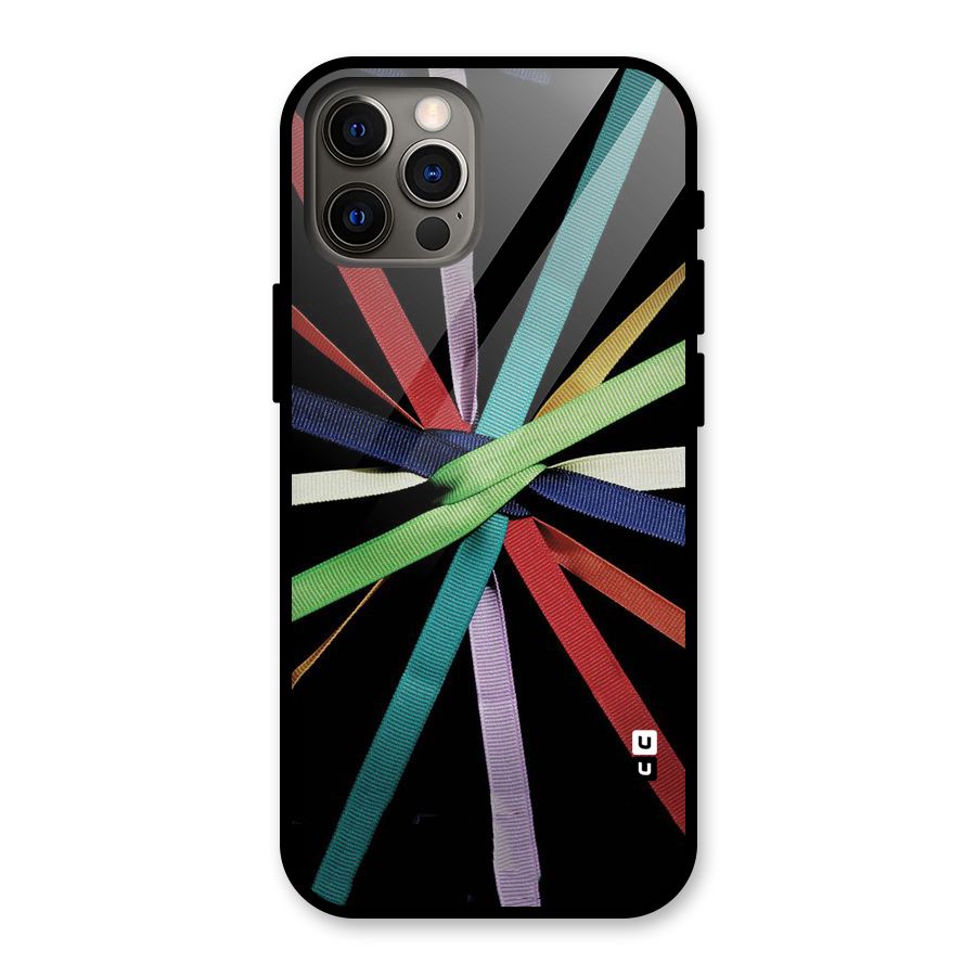 Ribbon Design Glass Back Case for iPhone 12 Pro