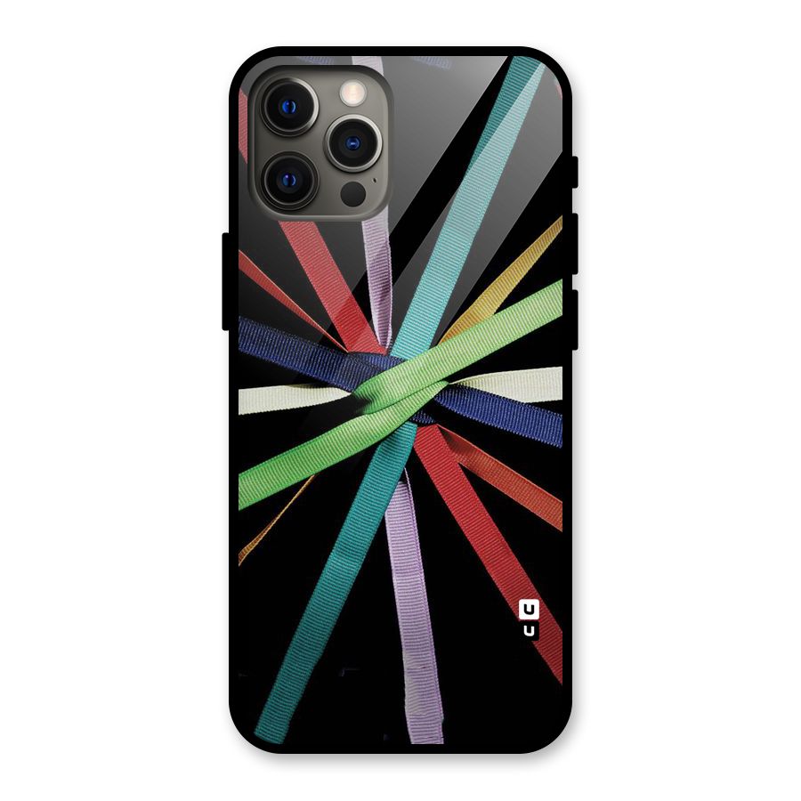Ribbon Design Glass Back Case for iPhone 12 Pro Max