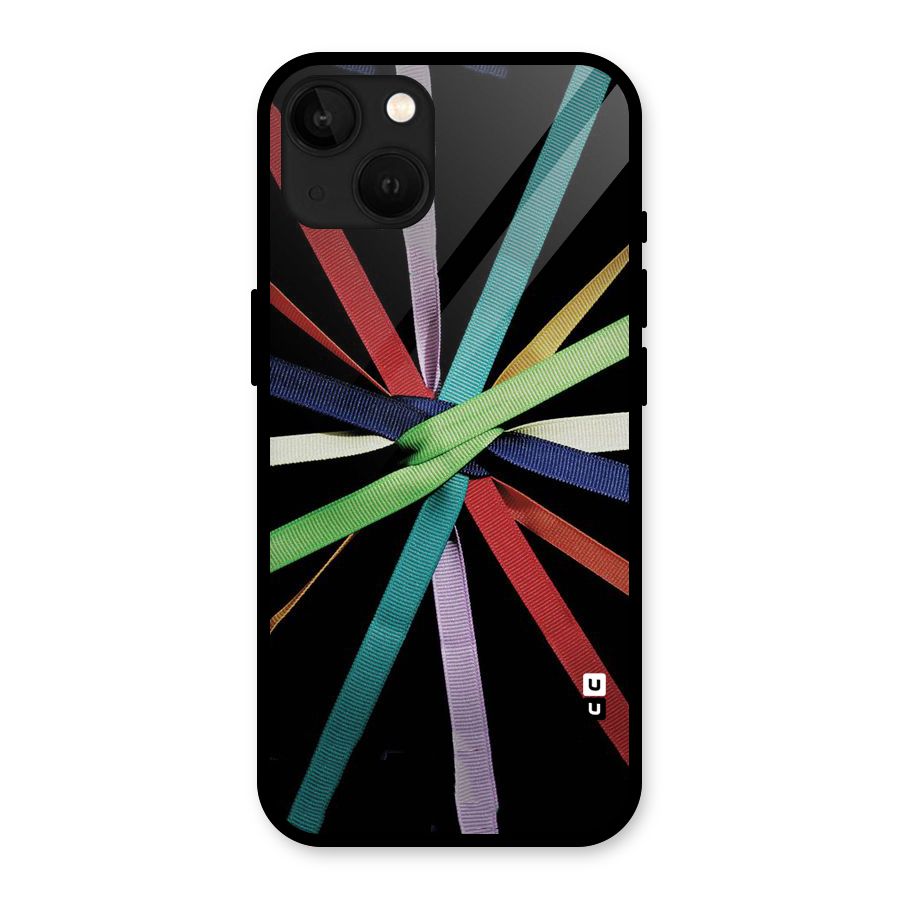Ribbon Design Glass Back Case for iPhone 13