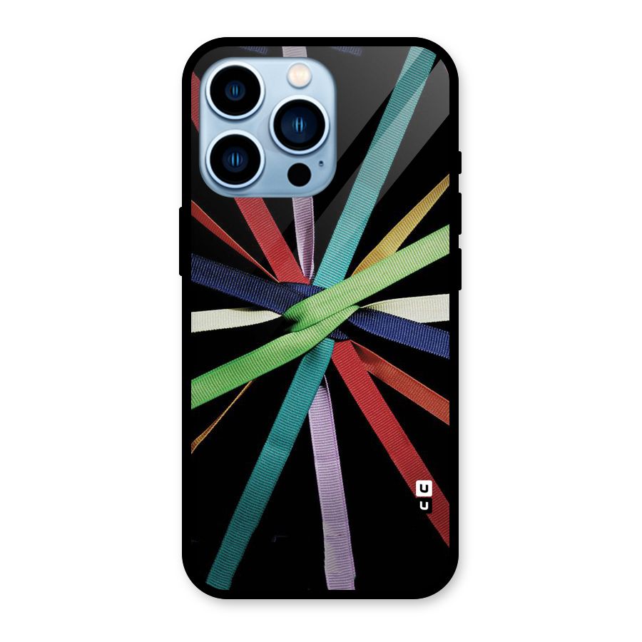 Ribbon Design Glass Back Case for iPhone 13 Pro