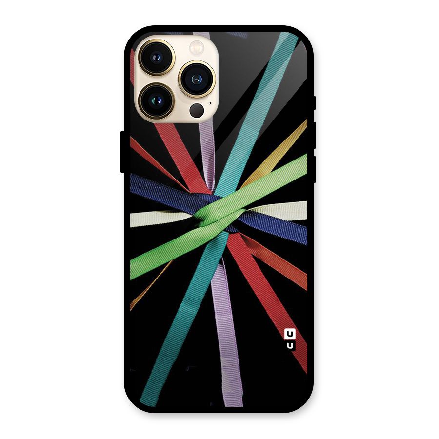 Ribbon Design Glass Back Case for iPhone 13 Pro Max