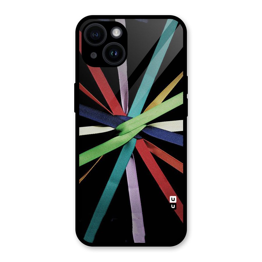 Ribbon Design Glass Back Case for iPhone 14