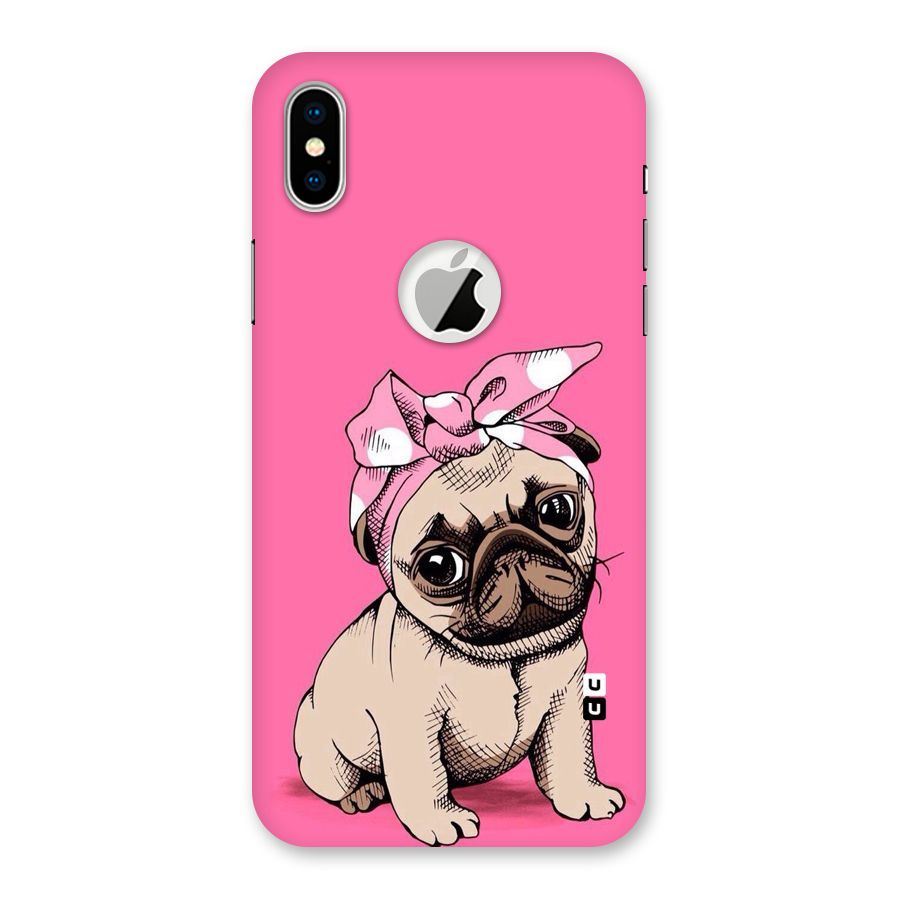 Ribbon Doggo Back Case for iPhone X Logo Cut