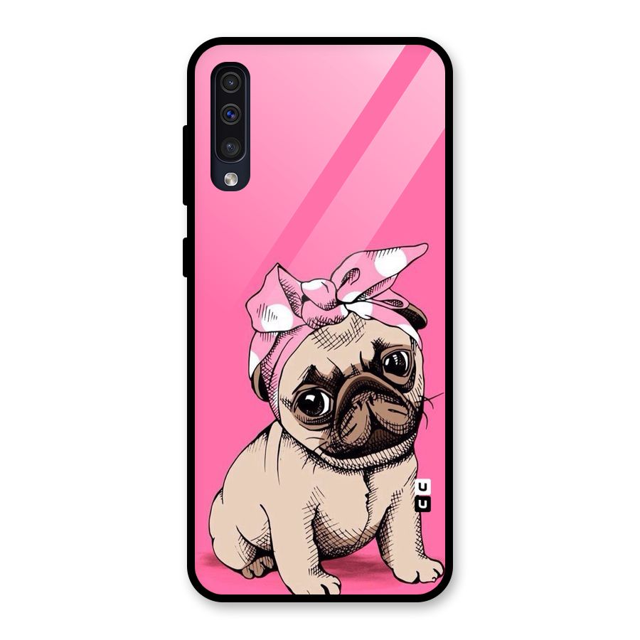Ribbon Doggo Glass Back Case for Galaxy A50