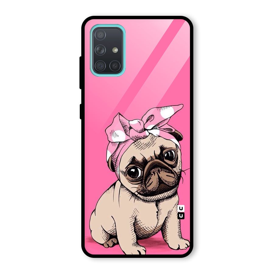 Ribbon Doggo Glass Back Case for Galaxy A71