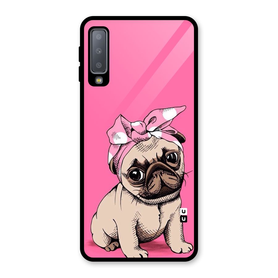 Ribbon Doggo Glass Back Case for Galaxy A7 (2018)