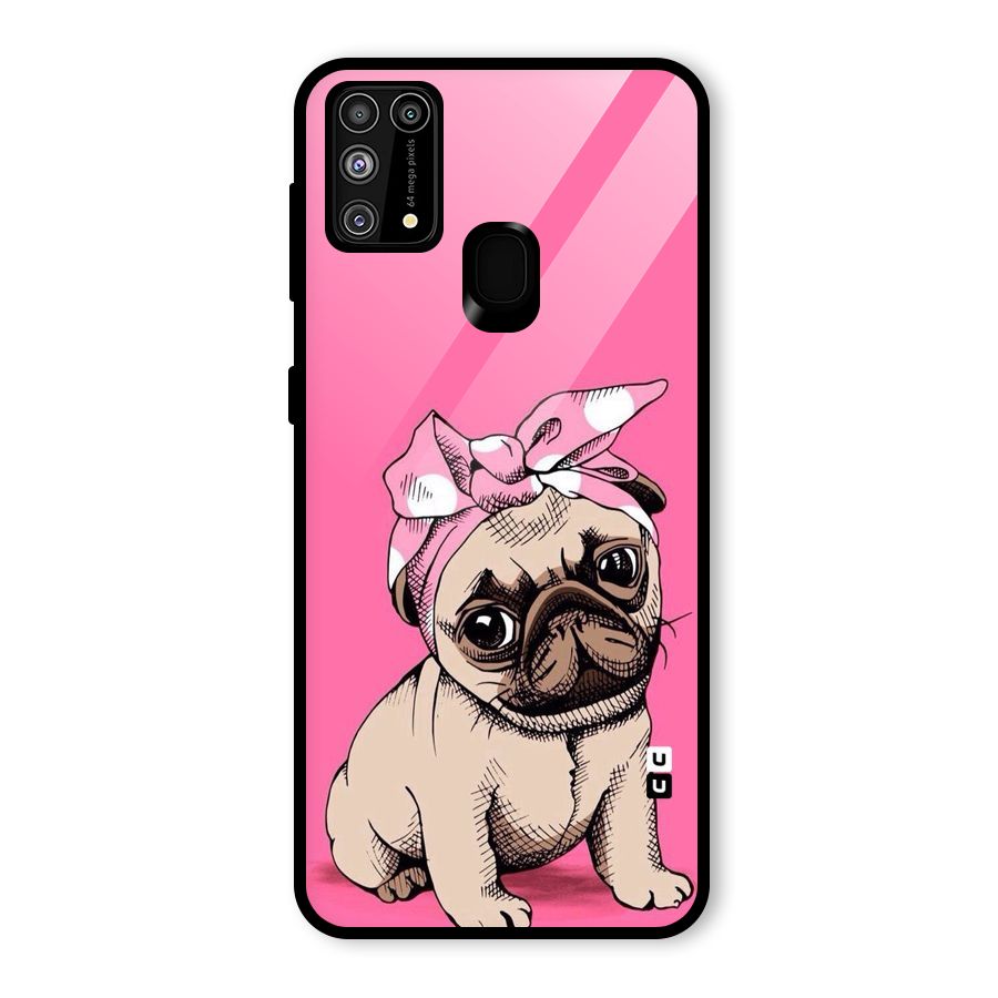 Ribbon Doggo Glass Back Case for Galaxy F41