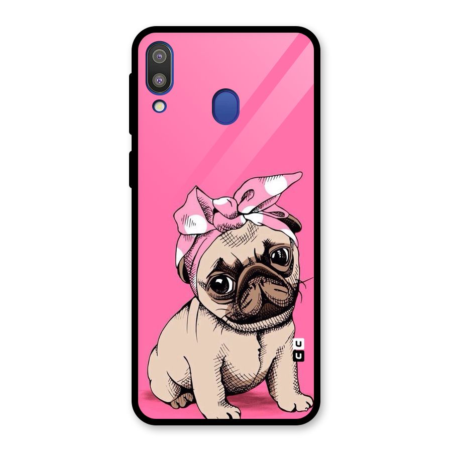 Ribbon Doggo Glass Back Case for Galaxy M20