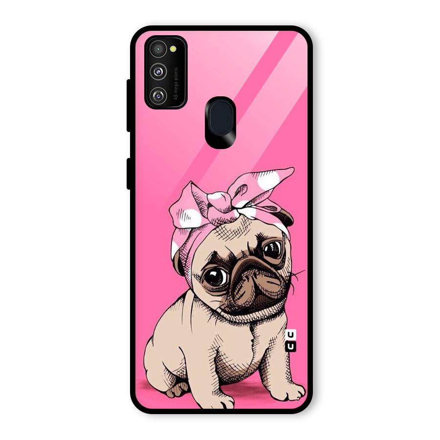 Ribbon Doggo Glass Back Case for Galaxy M30s