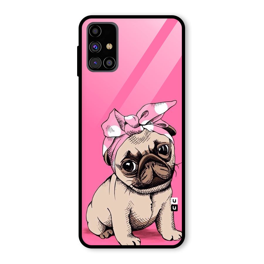 Ribbon Doggo Glass Back Case for Galaxy M31s