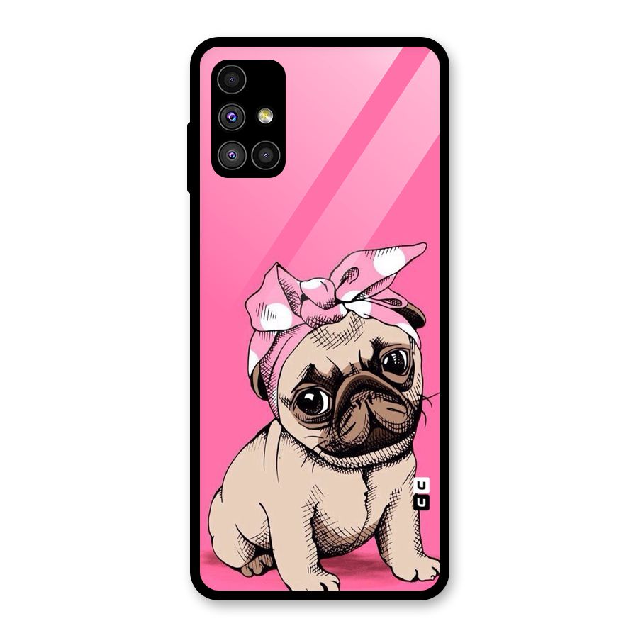 Ribbon Doggo Glass Back Case for Galaxy M51