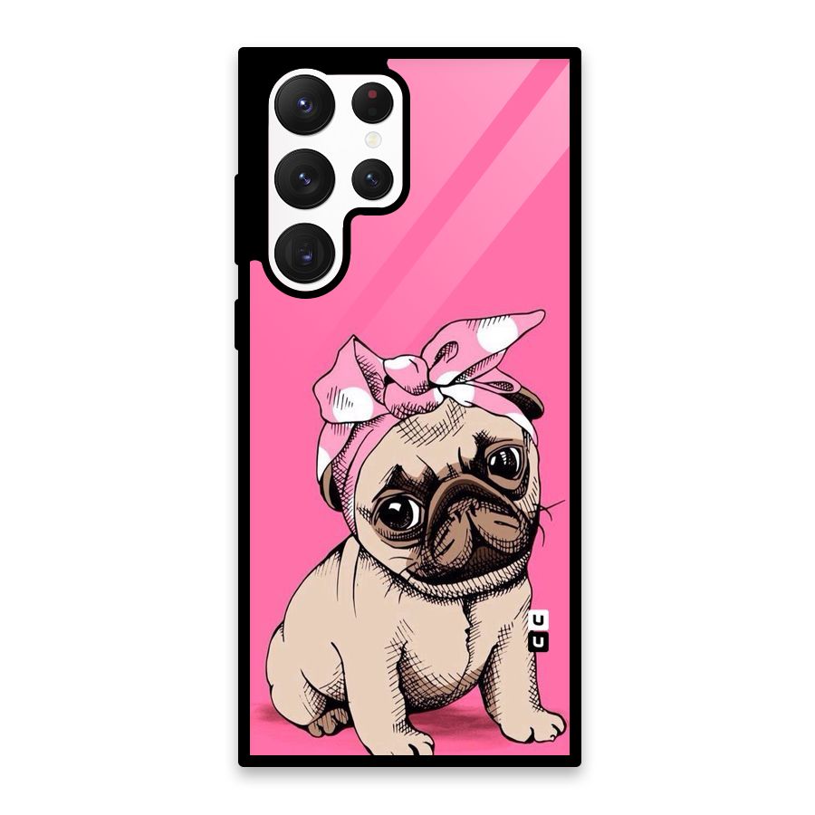 Ribbon Doggo Glass Back Case for Galaxy S22 Ultra 5G